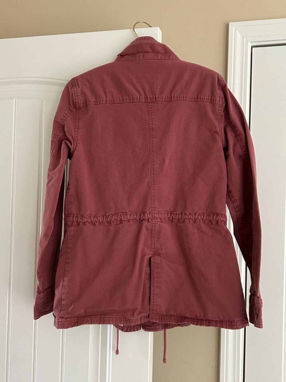 Wear Pact Earth's Clothing Utility Jacket 97% Organic Cotton Small Pink Animal - Picture 2 of 13